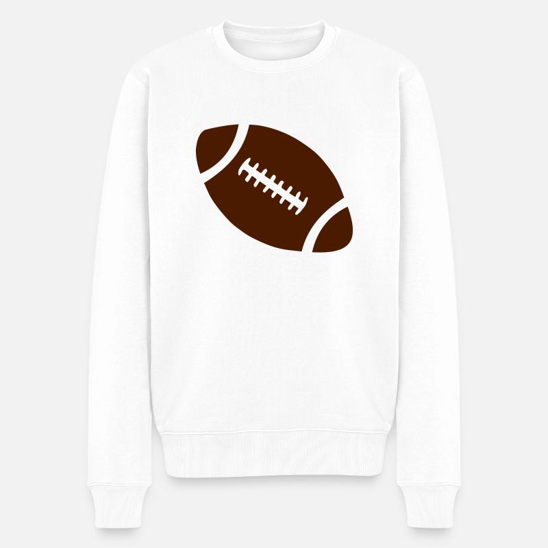 Football - Männer Premium Bio Pullover - Weiß