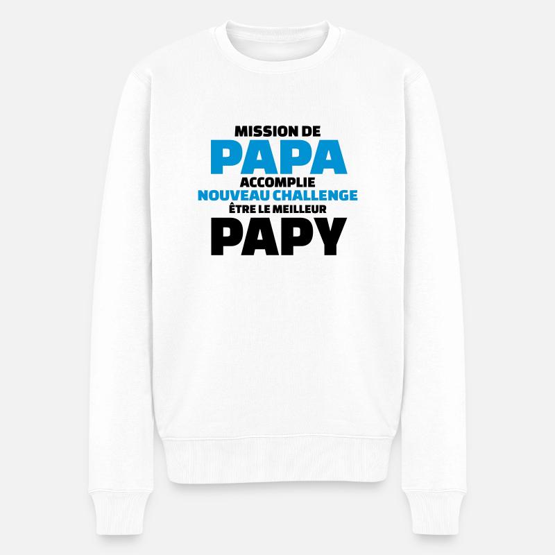 nouveau challenge être le meilleur papy - Pull Premium bio Homme - blanc