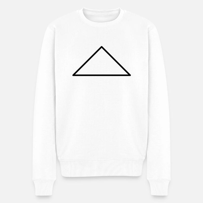 Symboles mathématiques - triangle équilatéral - Pull Premium bio Homme - blanc