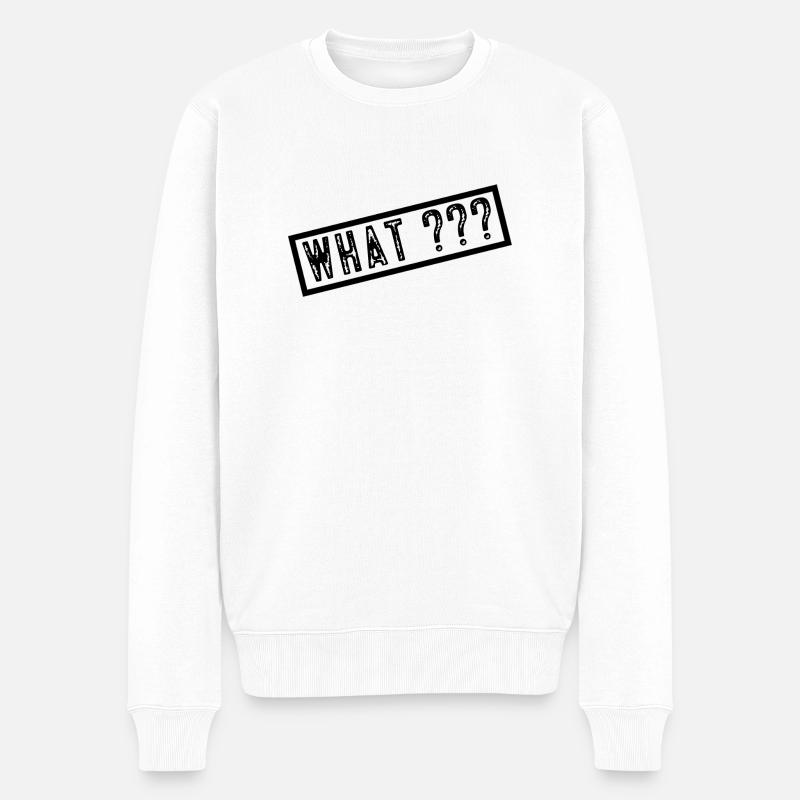 Quoi? - Pull Premium bio Homme - blanc