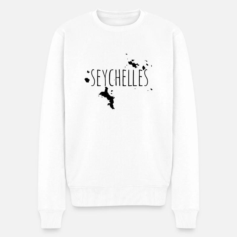 Seychelles - Männer Premium Bio Pullover - Weiß