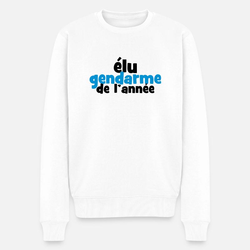 Elu Gendarme de l'année ! - Pull Premium bio Homme - blanc