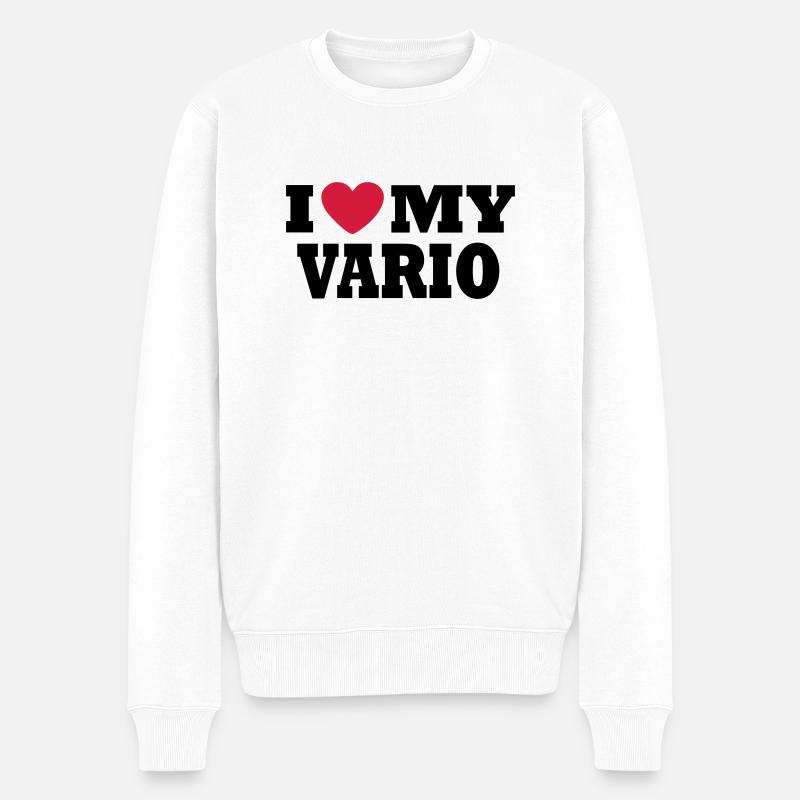 Vario-amour - Pull Premium bio Homme - blanc
