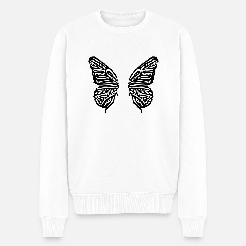 ailes papillon - Pull Premium bio Homme - blanc