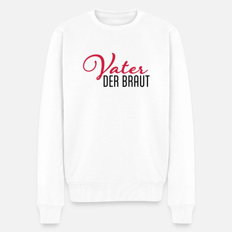 vater der braut - Männer Premium Bio Pullover - Weiß