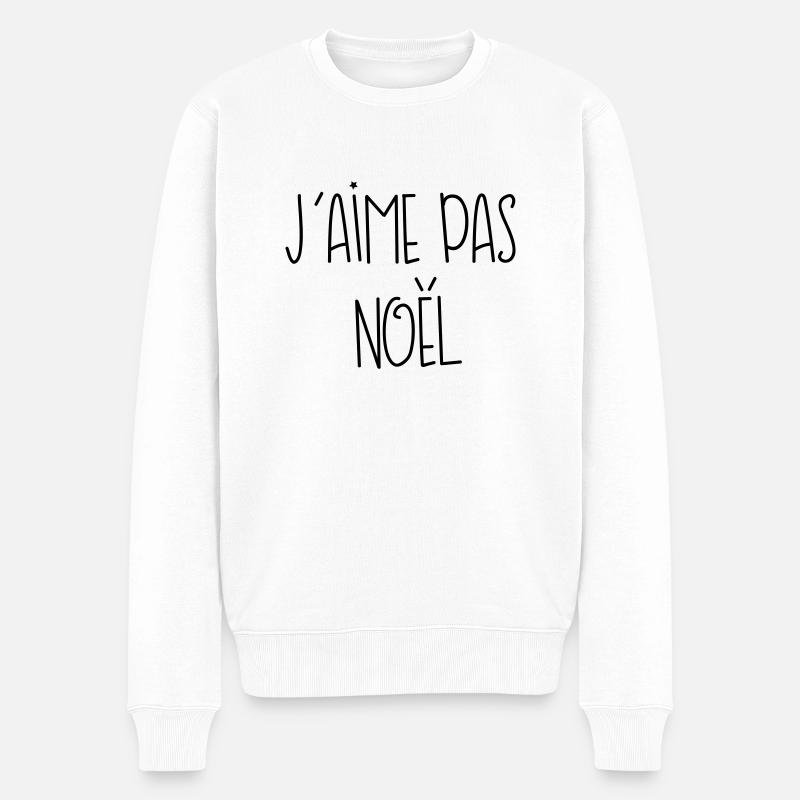 J'aime pas noël ! - Pull Premium bio Homme - blanc