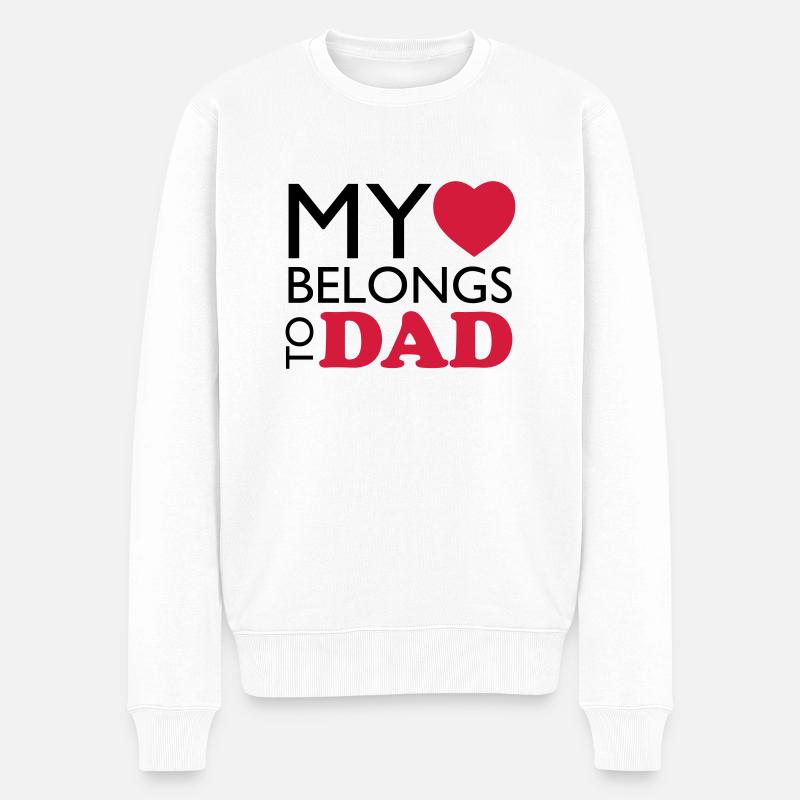 MHBT DAD - Männer Premium Bio Pullover - Weiß