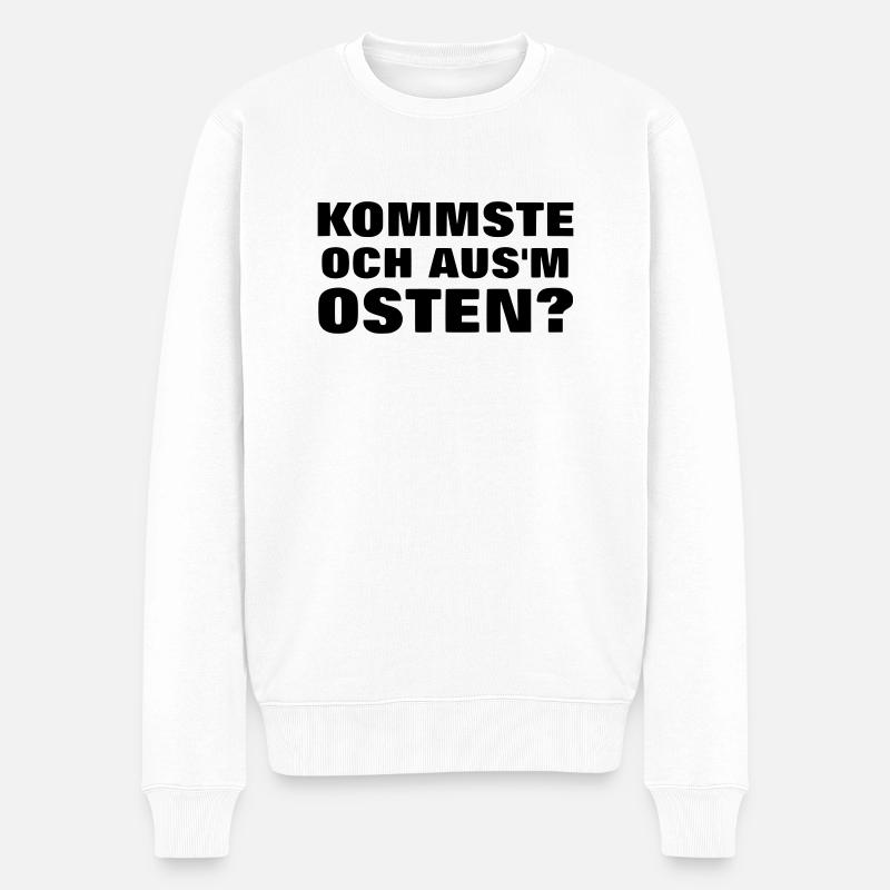 Kommste och ausm Est - Pull Premium bio Homme - blanc