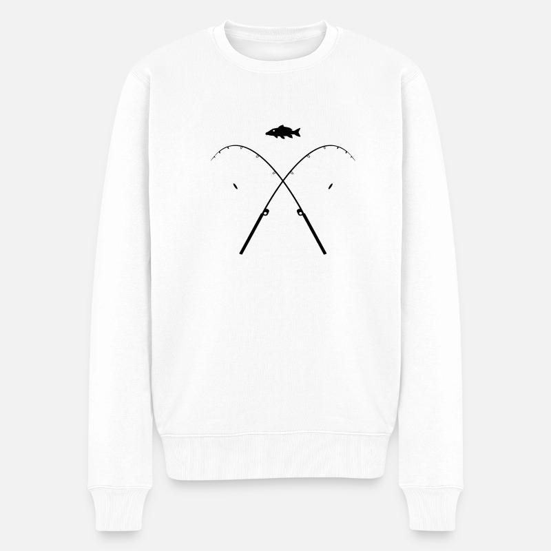 Angel - Männer Premium Bio Pullover - Weiß