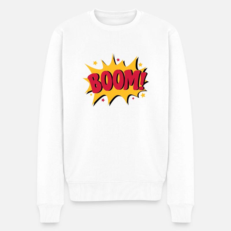 Boom - Pull Premium bio Homme - blanc