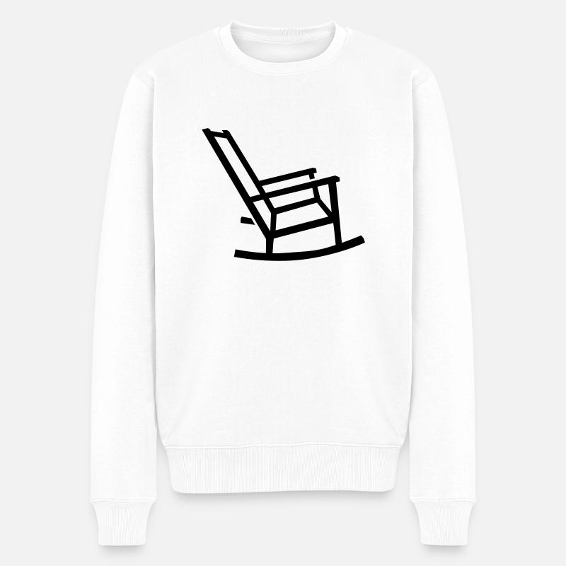 Fauteuil à bascule - Pull Premium bio Homme - blanc