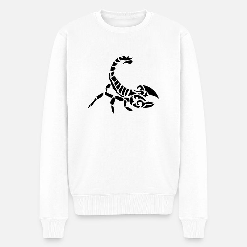 Stammesskorpion - Männer Premium Bio Pullover - Weiß
