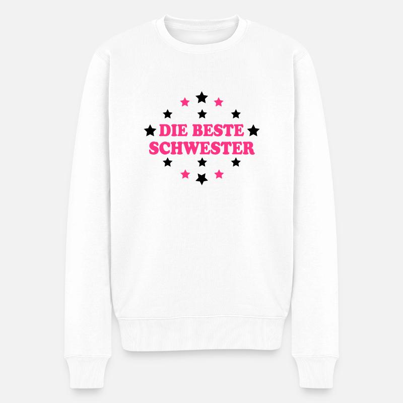 Die beste schwester - Pull Premium bio Homme - blanc