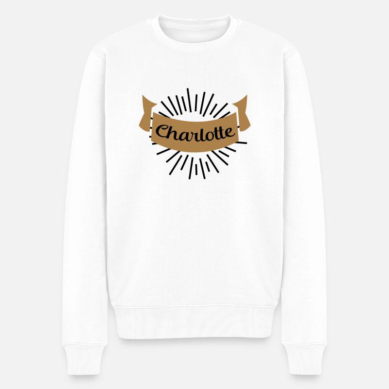 charlotte - Männer Premium Bio Pullover - Weiß