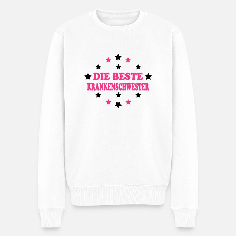 Doktor / Arzt / KRANKENSCHWESTER / physio / - Männer Premium Bio Pullover - Weiß