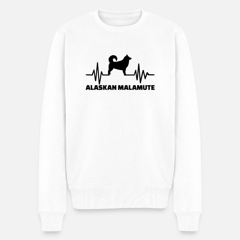 Alaskan Malamute - Pull Premium bio Homme - blanc