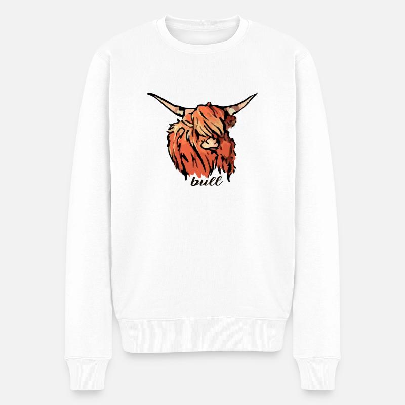 taureau - Pull Premium bio Homme - blanc