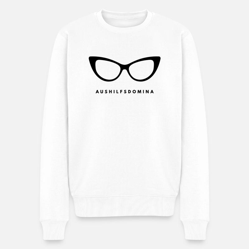 Aushilfsdomina - Männer Premium Bio Pullover - Weiß