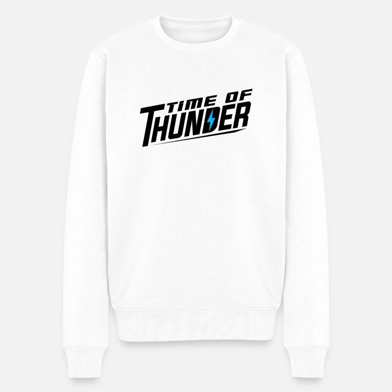 FLASH VARIATIONEN - Männer Premium Bio Pullover - Weiß