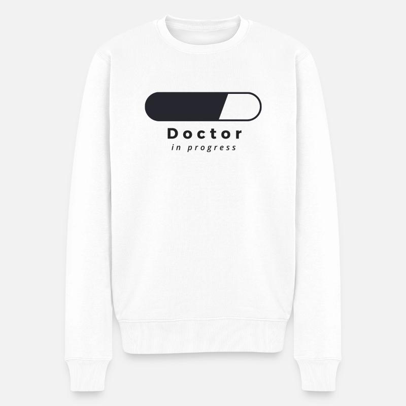 doctor in progress - Pull Premium bio Homme - blanc