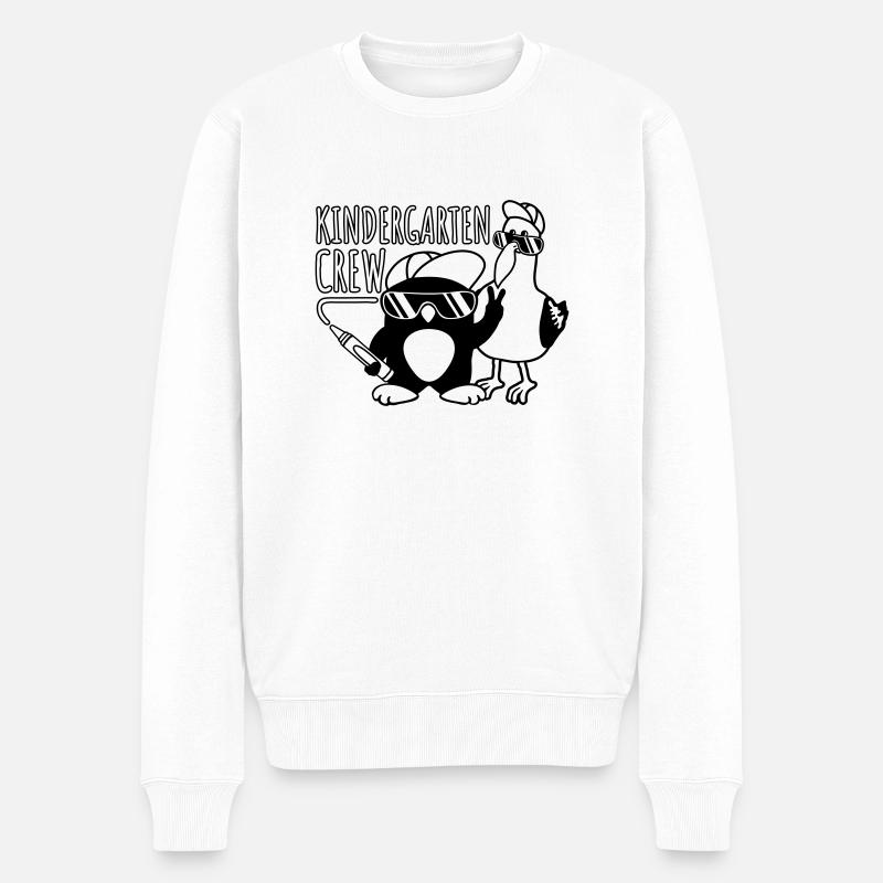 Penguin Seagull Kindergarten Crew - Pull Premium bio Homme - blanc