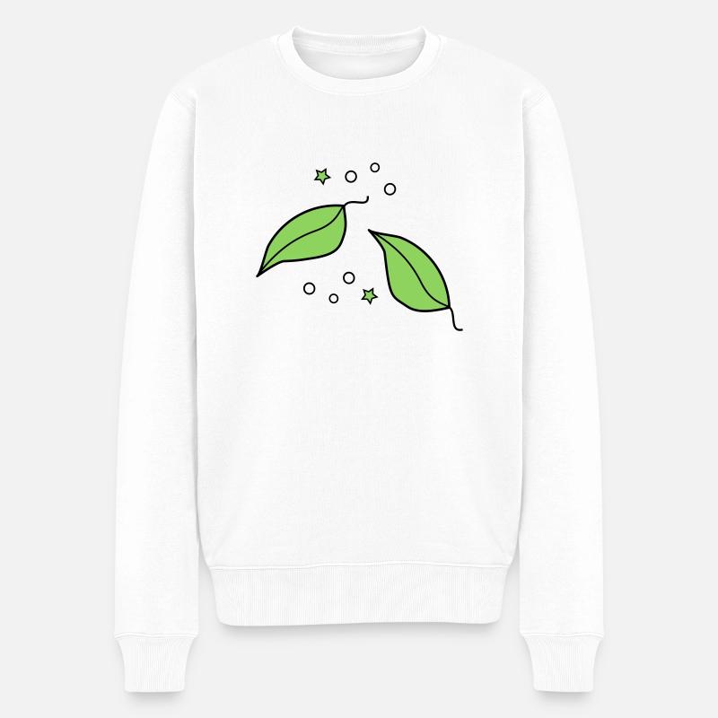 Blattwerk - Männer Premium Bio Pullover - Weiß