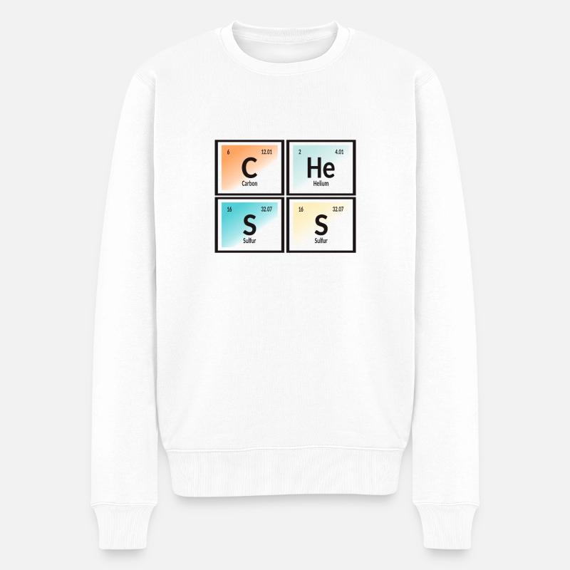 | d’échecs Tableau périodique des éléments - Pull Premium bio Homme - blanc