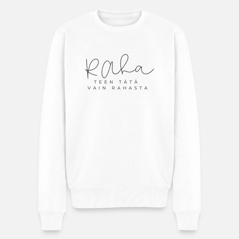 GELD - Männer Premium Bio Pullover - Weiß