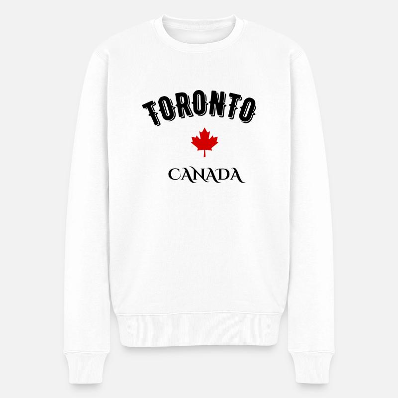 Toronto Kanada - Männer Premium Bio Pullover - Weiß