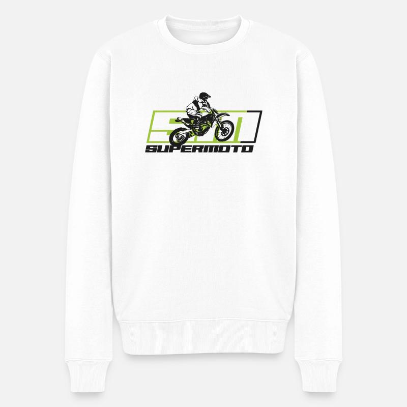 SM SUPER MOTO - Pull Premium bio Homme - blanc
