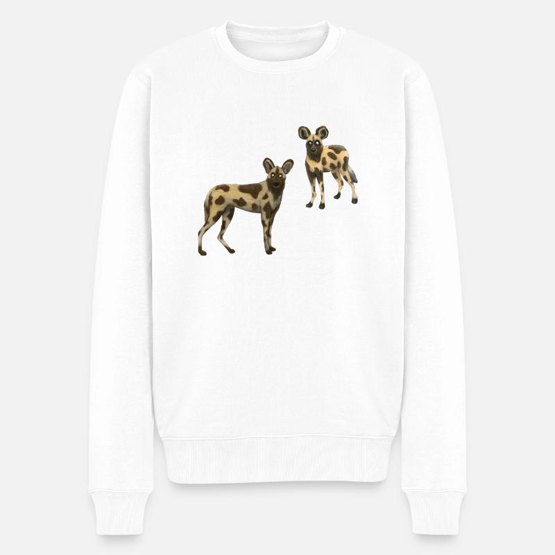 Chiens sauvages - Pull Premium bio Homme - blanc