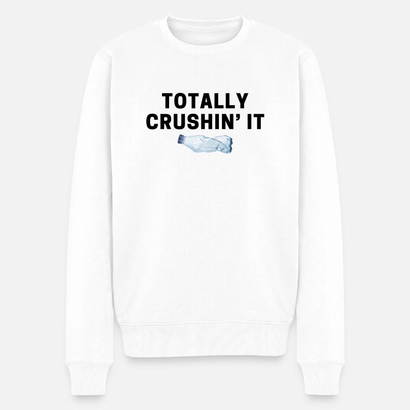 total zerknirscht es - Männer Premium Bio Pullover - Weiß