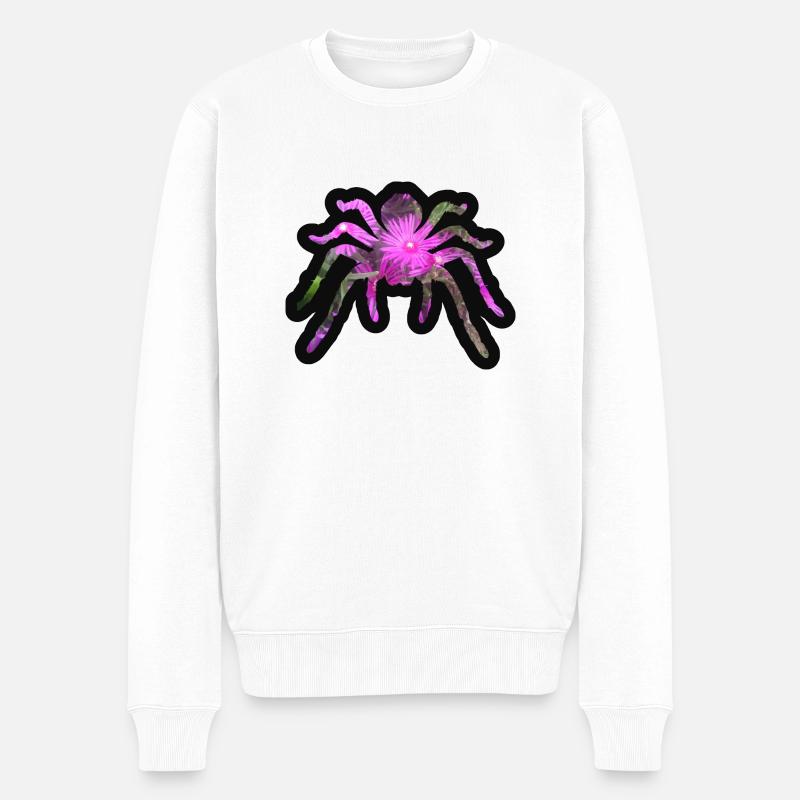 Blühende Spinne - Männer Premium Bio Pullover - Weiß