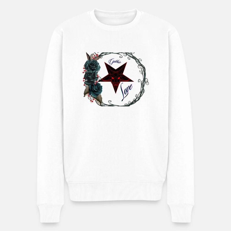 Amour gothique - Pull Premium bio Homme - blanc