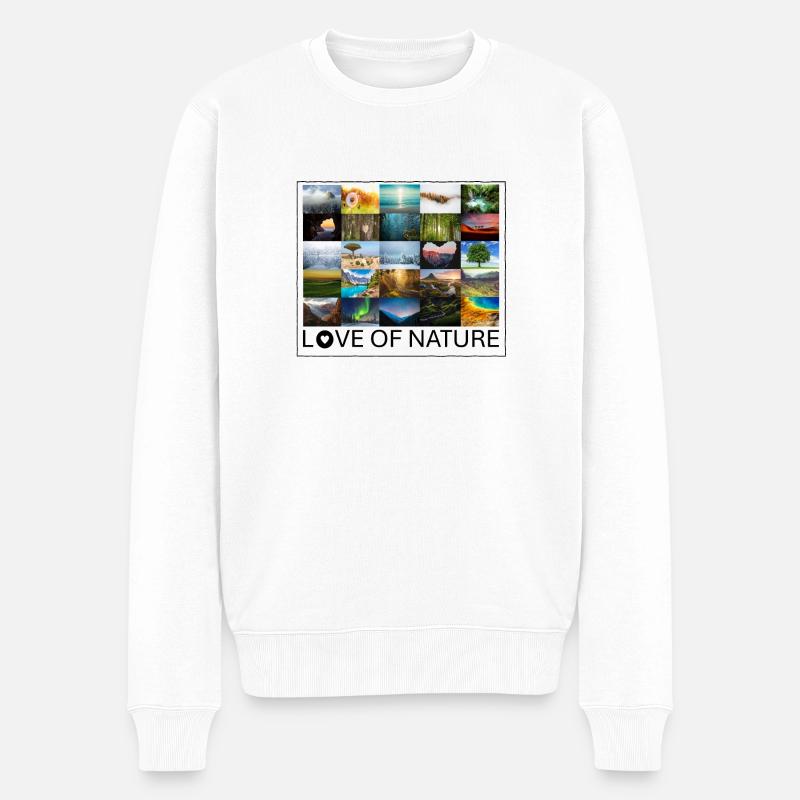Love of nature - Männer Premium Bio Pullover - Weiß