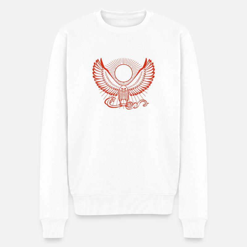 Aigle et Serpent (V3) - Pull Premium bio Homme - blanc