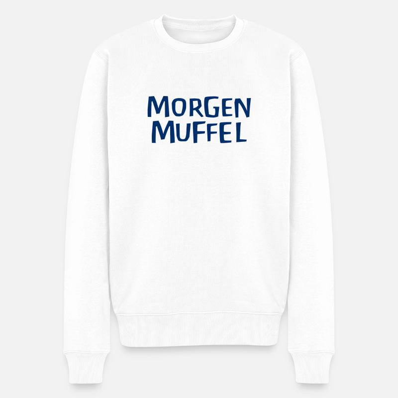 Morgenmuffel - Männer Premium Bio Pullover - Weiß