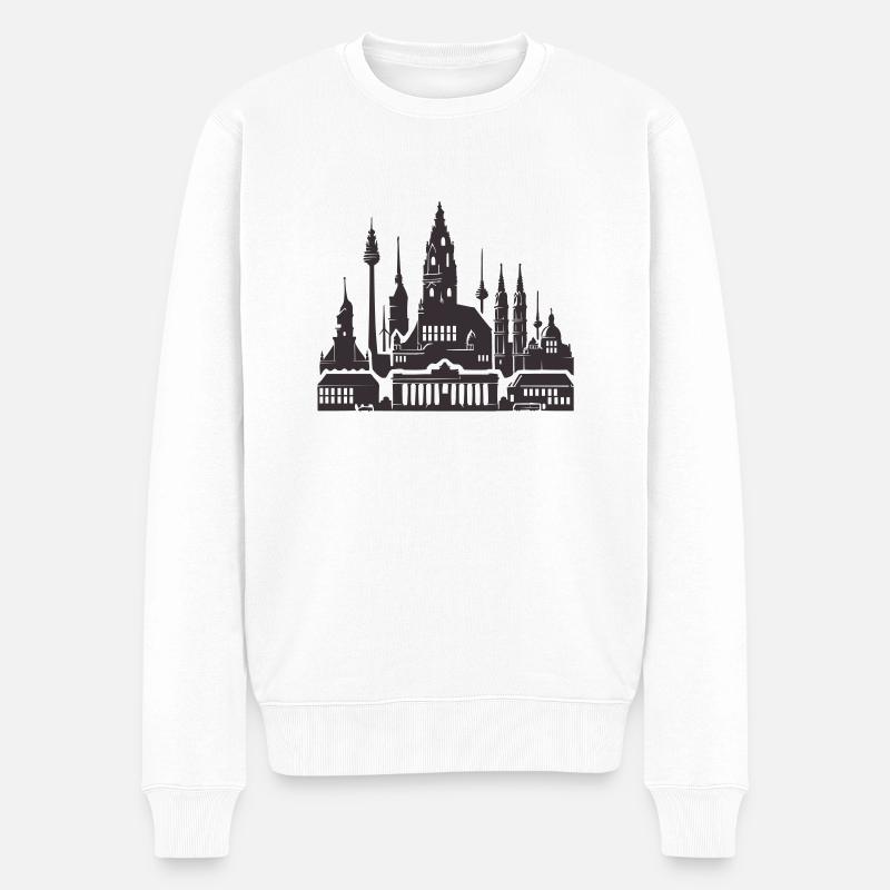 Horizon de Leipzig - Pull Premium bio Homme - blanc