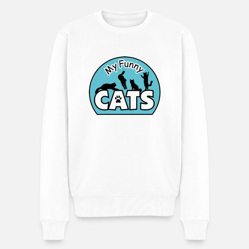 Mes drôles de chats - Pull Premium bio Homme - blanc