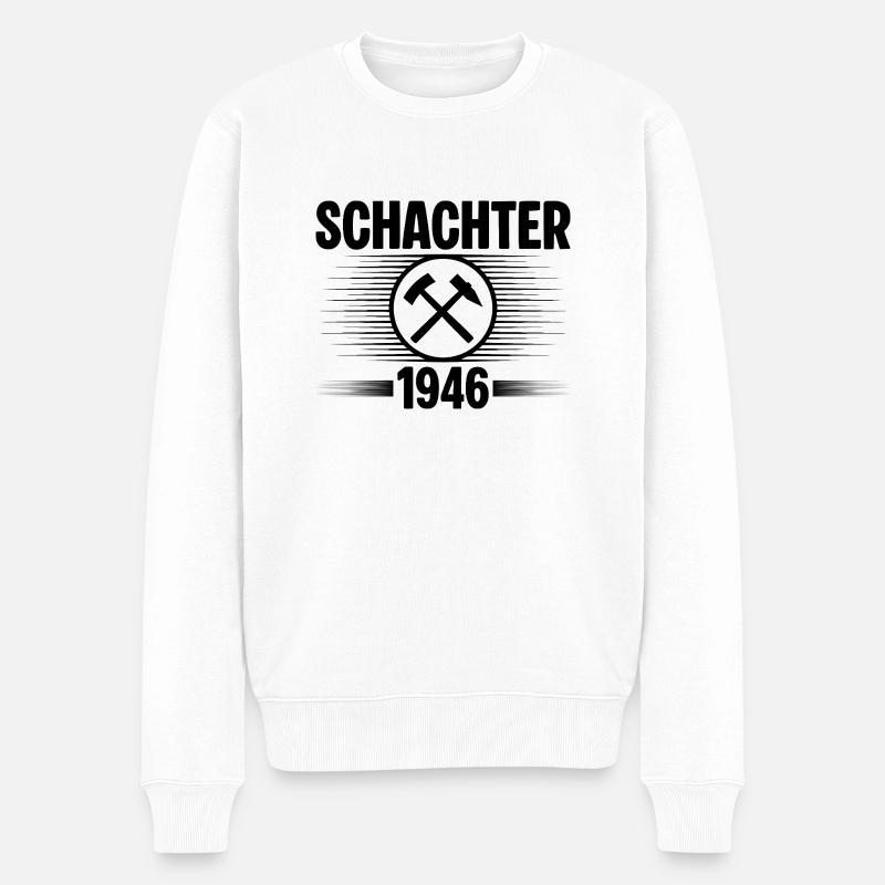 Erzgebirge Schacht - Männer Premium Bio Pullover - Weiß