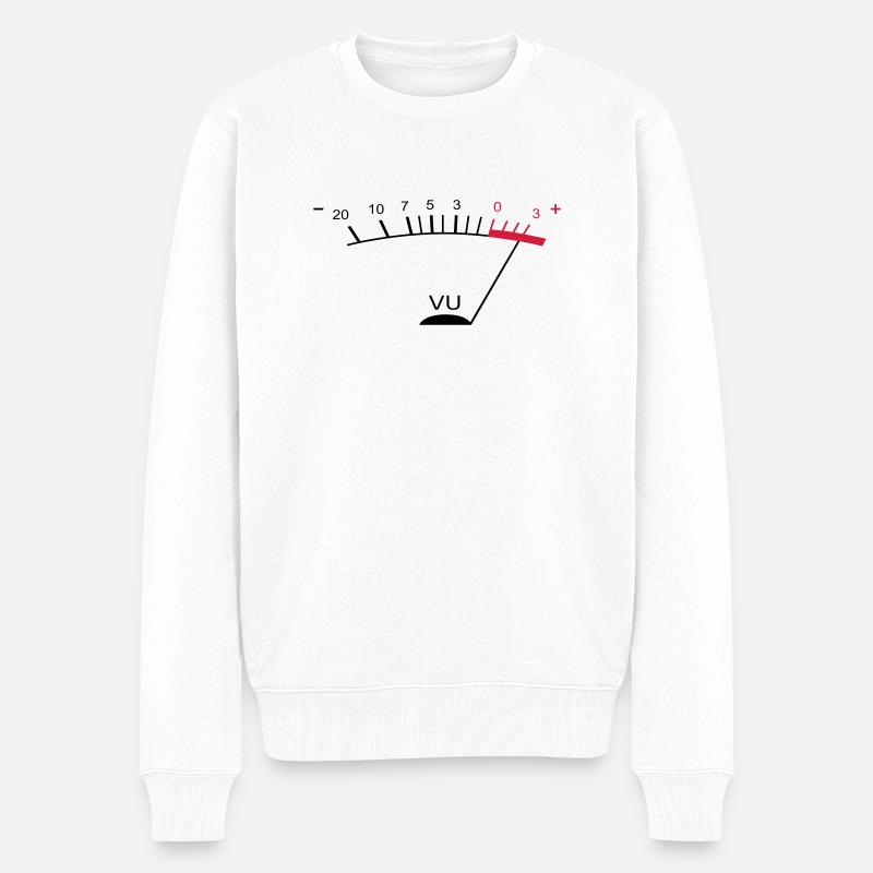 vu meter ii DE - Männer Premium Bio Pullover - Weiß