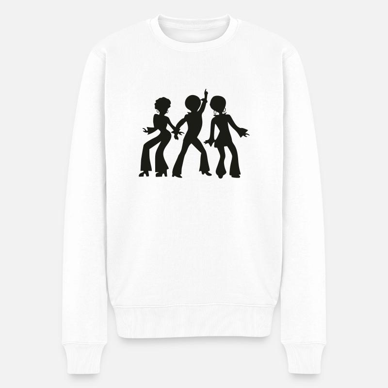 dancing_people - Männer Premium Bio Pullover - Weiß