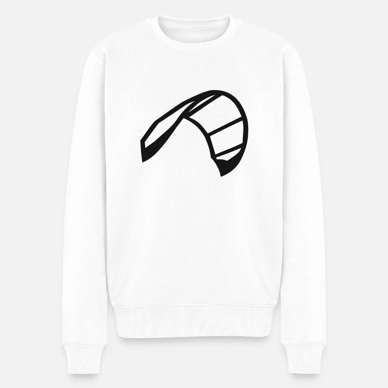 Kite only 180 - Männer Premium Bio Pullover - Weiß