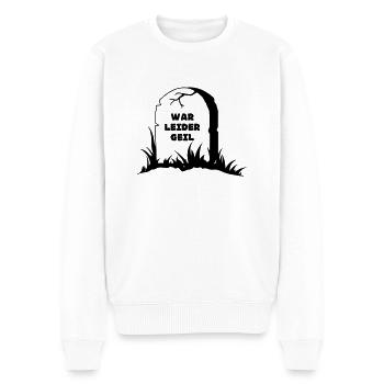 war leider geil Grabstein - Männer Premium Bio Pullover - Weiß - Vorne - Thijin (182cm)