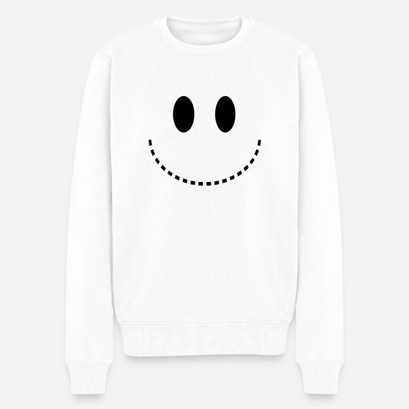 Smiley - Pull Premium bio Homme - blanc