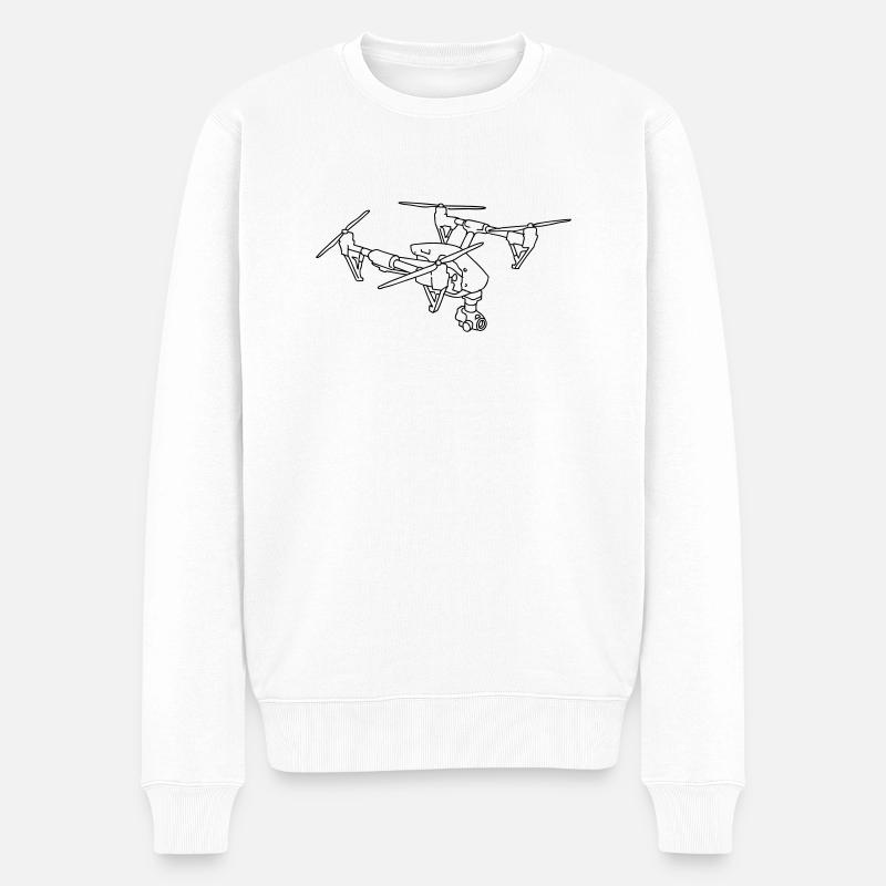 Drone (UAS) - Pull Premium bio Homme - blanc