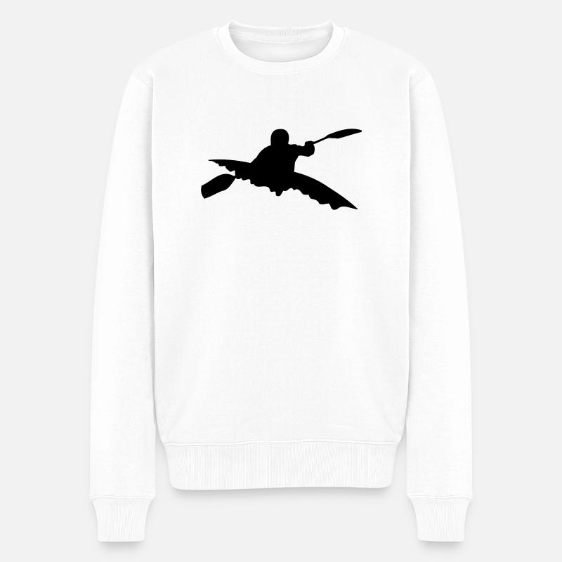 kayak sport - Männer Premium Bio Pullover - Weiß