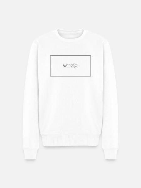 Witzig. - Männer Premium Bio Pullover - Weiß