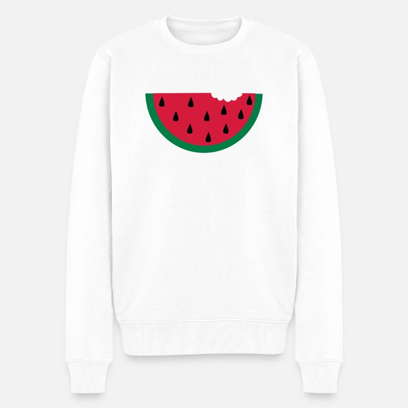 fruit pastèque pastèque - Pull Premium bio Homme - blanc