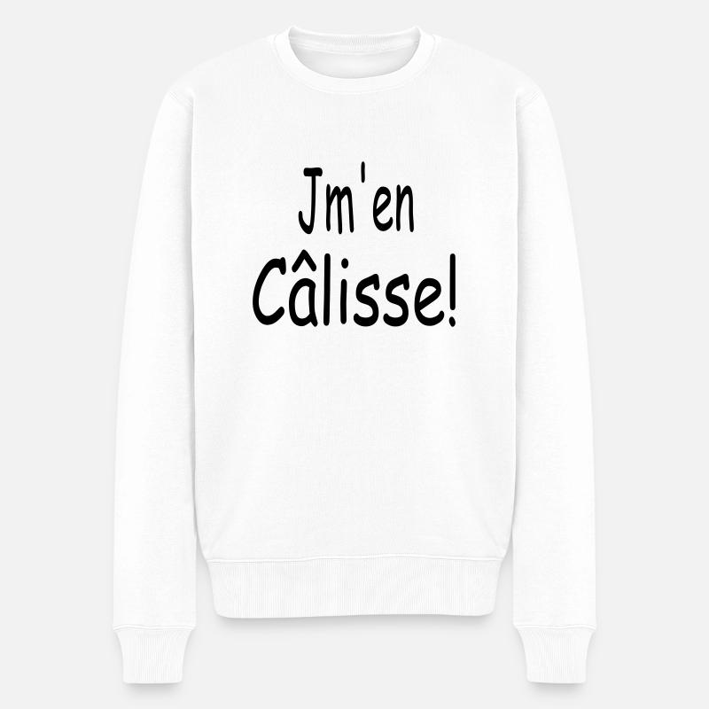 Jm' en Câlisse! - Pull Premium bio Homme - blanc